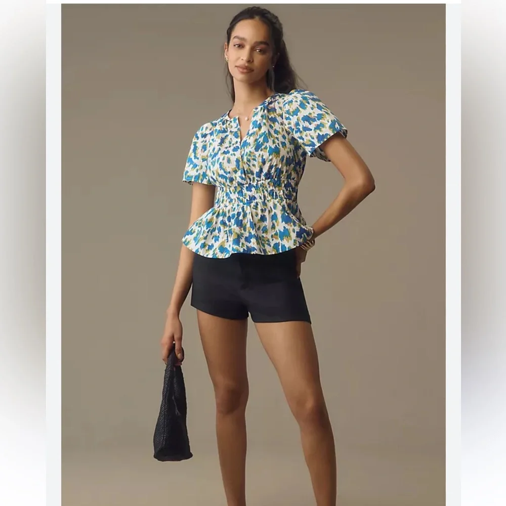 Anthropologie multicolor blouse size S